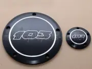 Black 103 Derby Cover Timing Timer Cover for Harley Dyna 99-14 Softail Touring