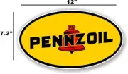 (PENN-1) 12" EARLY PENNZOIL OIL LUBSTER front DECAL GAS PUMP SIGN GASOLINE