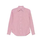 [Mazzarelli] Mazzarelli Gea Striped Button-down Shirt 44 IT RED/WHITE