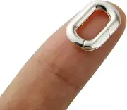 [PUTNPC] 925 Sterling Silver Oval Spring Bail Clasp for Jewelry Making (S)