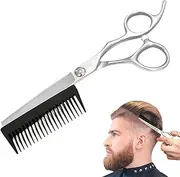 Professional Hair Scissors, Hair Cutting Scissors, 2-in-1 Hairdressing Tools with Detachable Comb Thinning Shear for Bathroom Grooming Travel Salon Hairstylist Home Men Women Kids Elderly