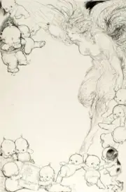 Kewpies and Fairy : Rose Cecil O'Neill : Archival Quality Art Print