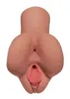 Male Masturbator Pussy Stroker Double Vagina Anus Realistic For Penis Man