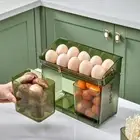 Large Capacity Egg Holder Plastic Fridge Egg Storage Box Kitchen