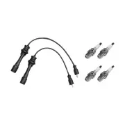 4 x NGK Spark Plugs + Bosch Ignition Leads Kit for Ford Laser KN KQ SGNL SHPL