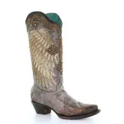 Corral Ladies Brown Wings & Cross Embroidery & Crystals Boots A3771