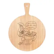 Leslie & Larry Avocados Pizza Board Paddle Wooden Funny Avocado Guacamole