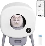 CHAOFLIGHT Self Cleaning Cat Litter Box,Automatic Cat Litter Boxes Extra Large Cat Litter Tray with 76L+13L Capacity App Control/Health Monitor Cat Litter Furniture for Multiple Cats