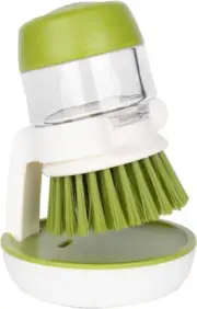 Soap Dispensing Palm Scrub Brush with Drip Tray, 1PC Kitchen Dish Brush Soap Dis
