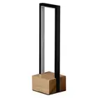 LED Table Lamp USB Square Bedside Lamp 3 Color Temp Stepless Dimmable (White)