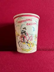 1950's, Hopalong Cassidy, "Un-Used" Paper Party Cup (Scarce / Vintage)
