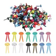 1000 PCS Paper Brass Fasteners Split Pins, Multicolored, 4.5 x 8 mm