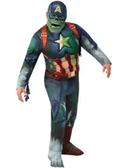 What If Deluxe Mens Captain America Zombie Superhero Costume