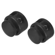 50pcs Plastic Cord Locks Double Hole Spring Loaded Clamps Toggles Buckle Stopper