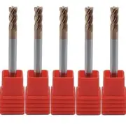 5pcs 4mm Solid Carbide End Mill 4 Flute HRC55 D4 x 50 -4F TiSiN Coat CNC Cutter