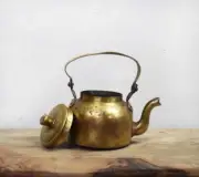 Vintage Brass Tea Kettle With Lid Indian Tapri Chai Kettle Brass Home Decor