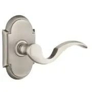 Emtek Cortina Door Lever Privacy Set #8 Rosette Pewter