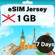 eSIM Jersey - 1 GB - 7 Days - Travel eSIM | QR code activation