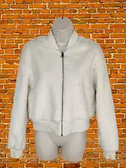 BNWT WOMENS UNIQLO SIZE UK XS XSMALL IVORY SHORT BORG TEDDY SHERPA JACKET COAT