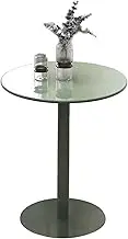 Modern Coffee Bar Table, Side End Table for Living Room Office Dining Kitchen Pub Counter Height Bistro Table, Round Cocktail Table Bistro Pub Table, Easy Assembly(48x72cm)