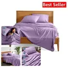 Lavender California King Bed Sheet Set - 1800 Thread Count - Deep Pocket Design