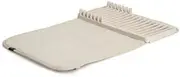 Umbra UDRY Rack and Microfiber Dish Drying Mat, Linen Kitchen, 20 x 13