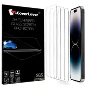iCoverLover [4-Pack] For iPhone 15 Plus Tempered Glass Screen Protectors