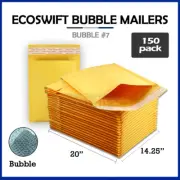 150 #7 14.25x20 ECOSWIFT KRAFT BUBBLE MAILERS PADDED ENVELOPES