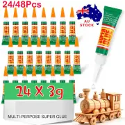 24/48X 3g Super Glue Clear Strong Adhesive Super Glue Fast Drying Cyanoacrylate