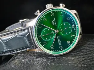 [好時計]IWC 萬國錶 IW371615 Portuguese 綠面 葡萄牙 透明錶背 41mm八年保固 WS847