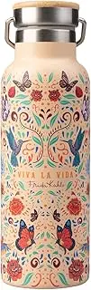 Grupo Erik Metal Water Bottle 500ml / 17oz - Frida Kahlo | Hot and Cold Water Bottle Stainless Steel, Cute Travel Bottles Gym | Frida Kahlo Gifts Under 20 Pounds