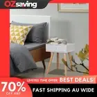 bedside tables white brown 2 pcs solid pinewood 40x30x61 cm 4740