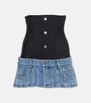 [Mugler] Mugler Corset denim miniskirt AU 14 multicoloured