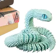 Snake Statue, Chinese Snake Year Figurine, Funny Tabletop Decoration, 11.81x11.81 inches Craftsmanship, Rotatable Animal Figure for Home, Studio, Restaurant