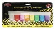 8X Key Tags With Holder Rack Keys Rings Hook Storage Label Wall Mount Organiser