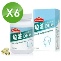 在飛比找ETMall東森購物網優惠-【Nutrimate 你滋美得】魚油DHA(90顆/瓶)x6