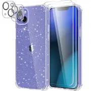 iPhone 14 Max 5G 6.7" Case Glitter Clear Soft Shockproof Bumper Protective Cover