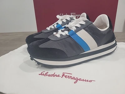 Salvatore Ferragamo Iulia Women Black Sneakers 7 M New In Box