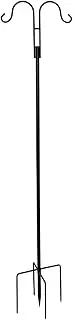 Shepherds Hook,Bird Feeder Pole Holder Heavy Duty Bird Feeder Hanger Iron Garden Stake Plant Stand Hanger for Lantern Lights, 5 Section