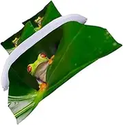 GLSTOY Soft 3D Printed Sheets Bedding Set for Boys and Girls Room Duvet Cover Pillowcase Kit Green