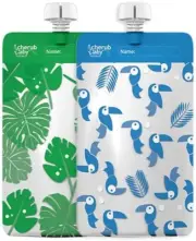 Cherub Baby on the Go Reusable Non-Spill Anti-Leak Baby Food Pouch Minis (120...
