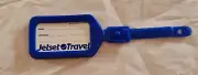 Jetset Travel luggage bag tag blue plastic collectable vintage