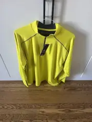 Mens Sun Mountain Golf 1/4 Quarter Zip Yellow XL New with tags