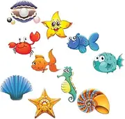 Bathtub Anti-Skid Decals Adhesive Floor Stickers Sea Animal Motif Safe Practical Easy Installation for Home