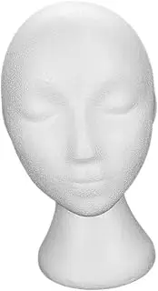 LIFKOME Foam Mannequin Head for Hats and Wigs Display Holder for DIY Styling Cap Storage and Air Drying Durable Foam Head for Shops Supermarkets and Home Use