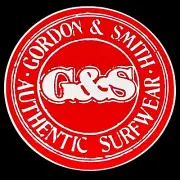 Vintage 1980’s G&S Gordon & Smith Authentic Surfwear Sticker Red & White￼