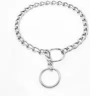 Fiyoom Training Collar for Dogs,304 Stainless Steel Double Loop P-Chain Pet Training Walking Dog Slip Collars 16 in, 2.5 mm