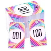 1-100 Number Tags Reusable Consecutive Live Number Tag Normal and Reverse