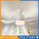 Dimmable Light Bulb Fan Ceiling Fan Lamp E27 Base 3 Colors with Socket 17.7 Inch