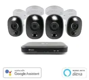 Swann 4 Bullet Camera Smart 4K Ultra HD CCTV Security System 1TB SWDVK-455804WL